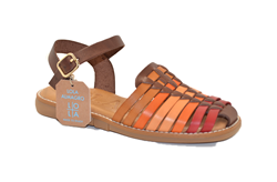 ALMAGRO SANDALO MINORCHINA IN PELLE VAQUETILLA COMBI BONE